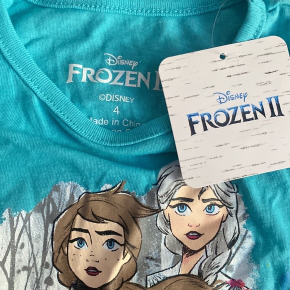 NEW DISNEY GIRLS FROZEN TSHIRT 4T - Picture 2 of 2